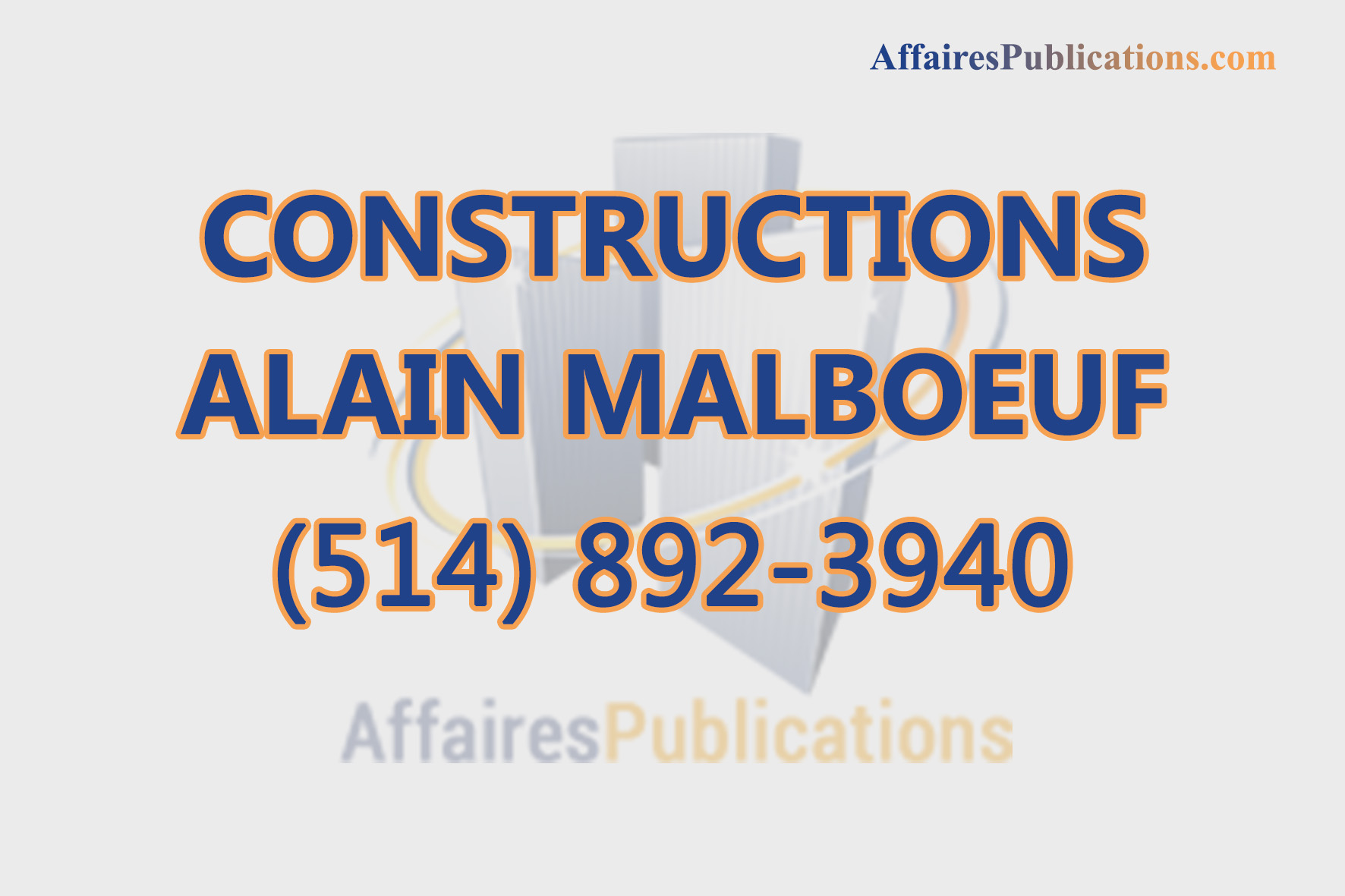 CONSTRUCTIONS ALAIN MALBOEUF