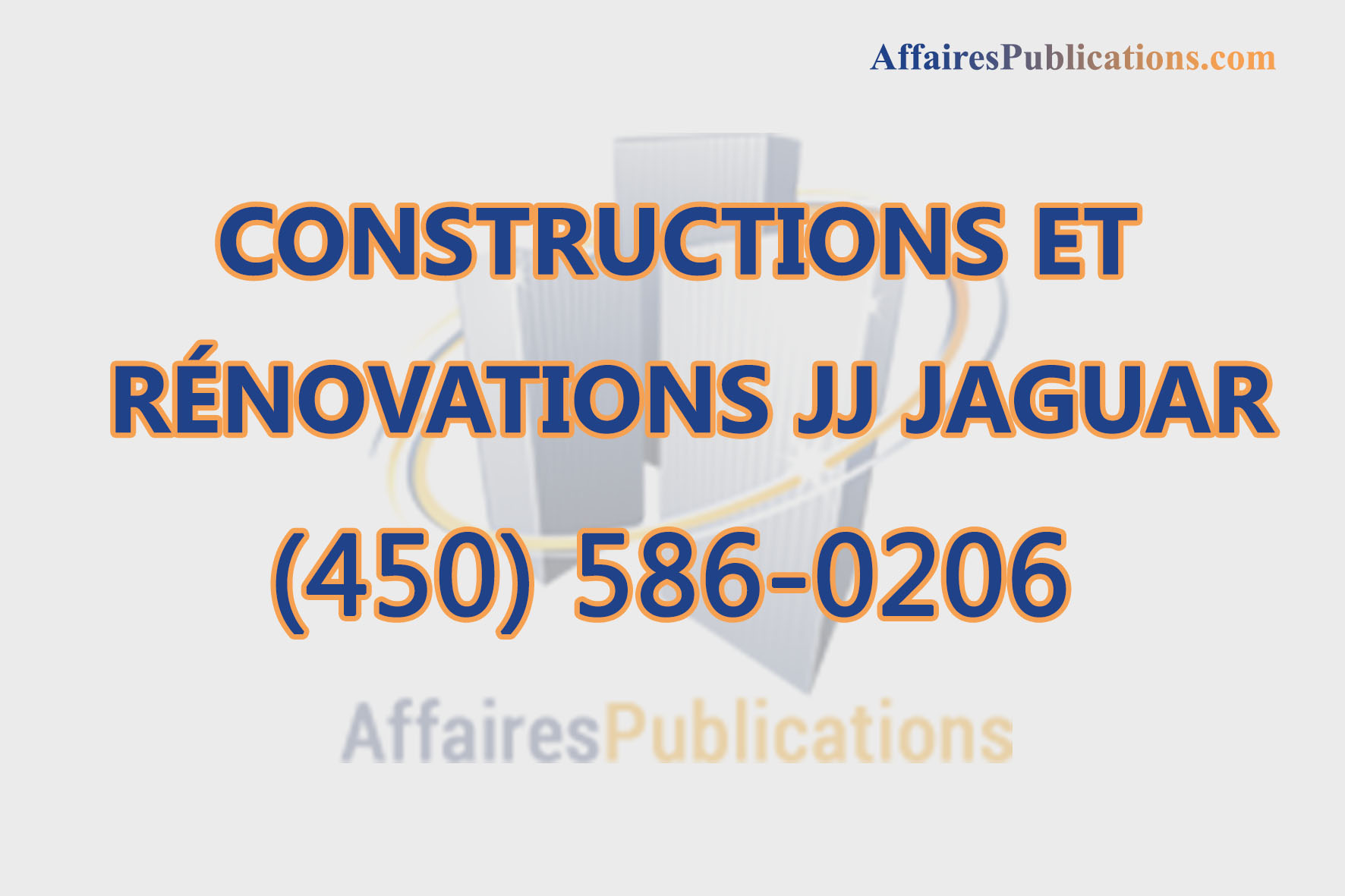 CONSTRUCTIONS ET RÉNOVATIONS JJ JAGUAR INC