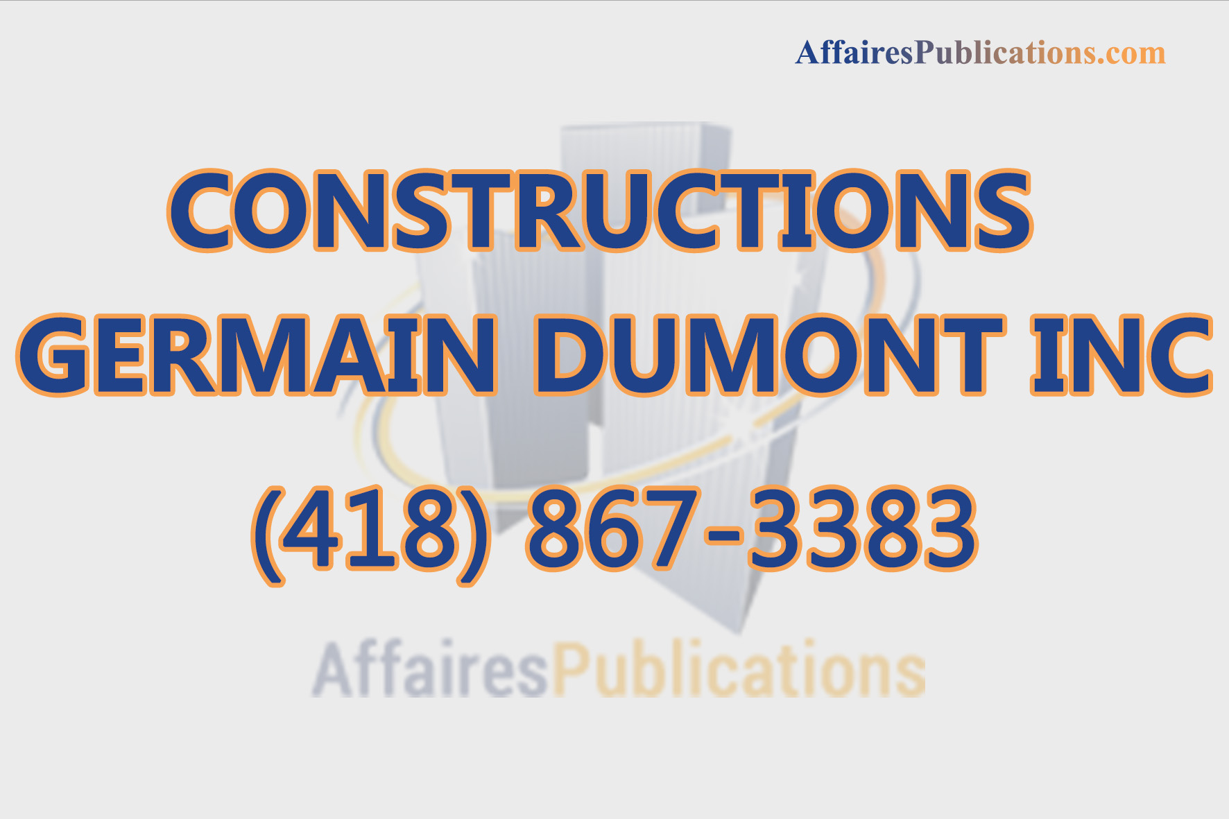 CONSTRUCTIONS GERMAIN DUMONT
