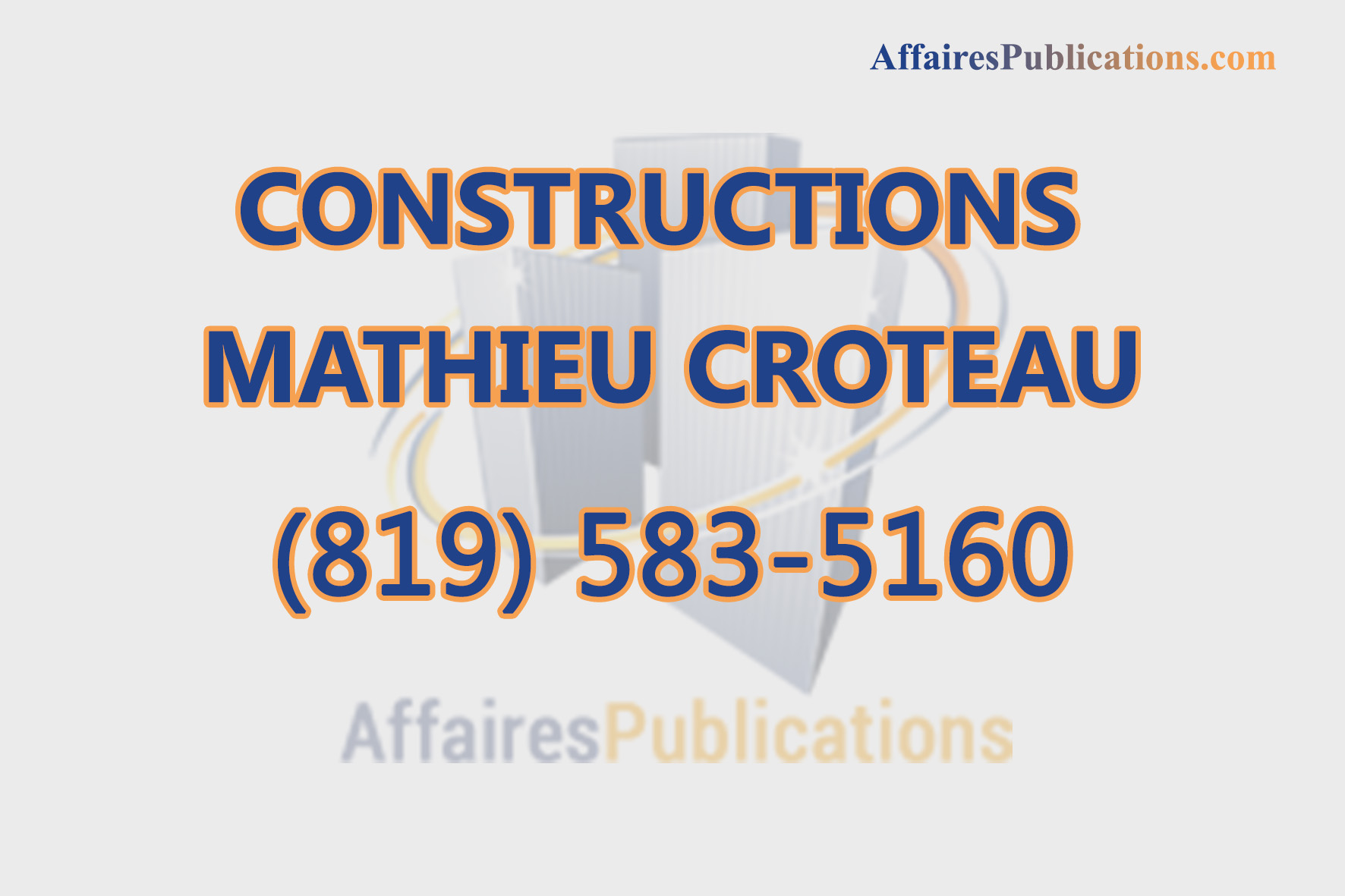 CONSTRUCTIONS MATHIEU CROTEAU