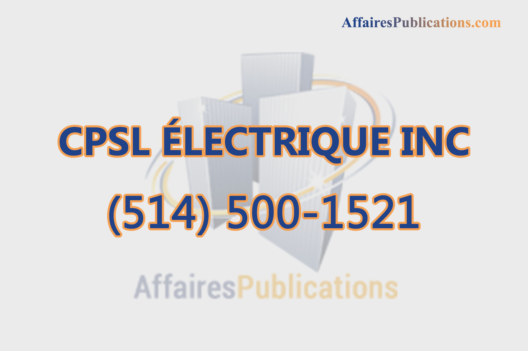 CPSL ÉLECTRIQUE INC