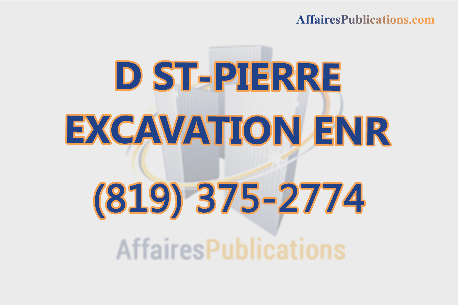 D ST-PIERRE EXCAVATION ENR