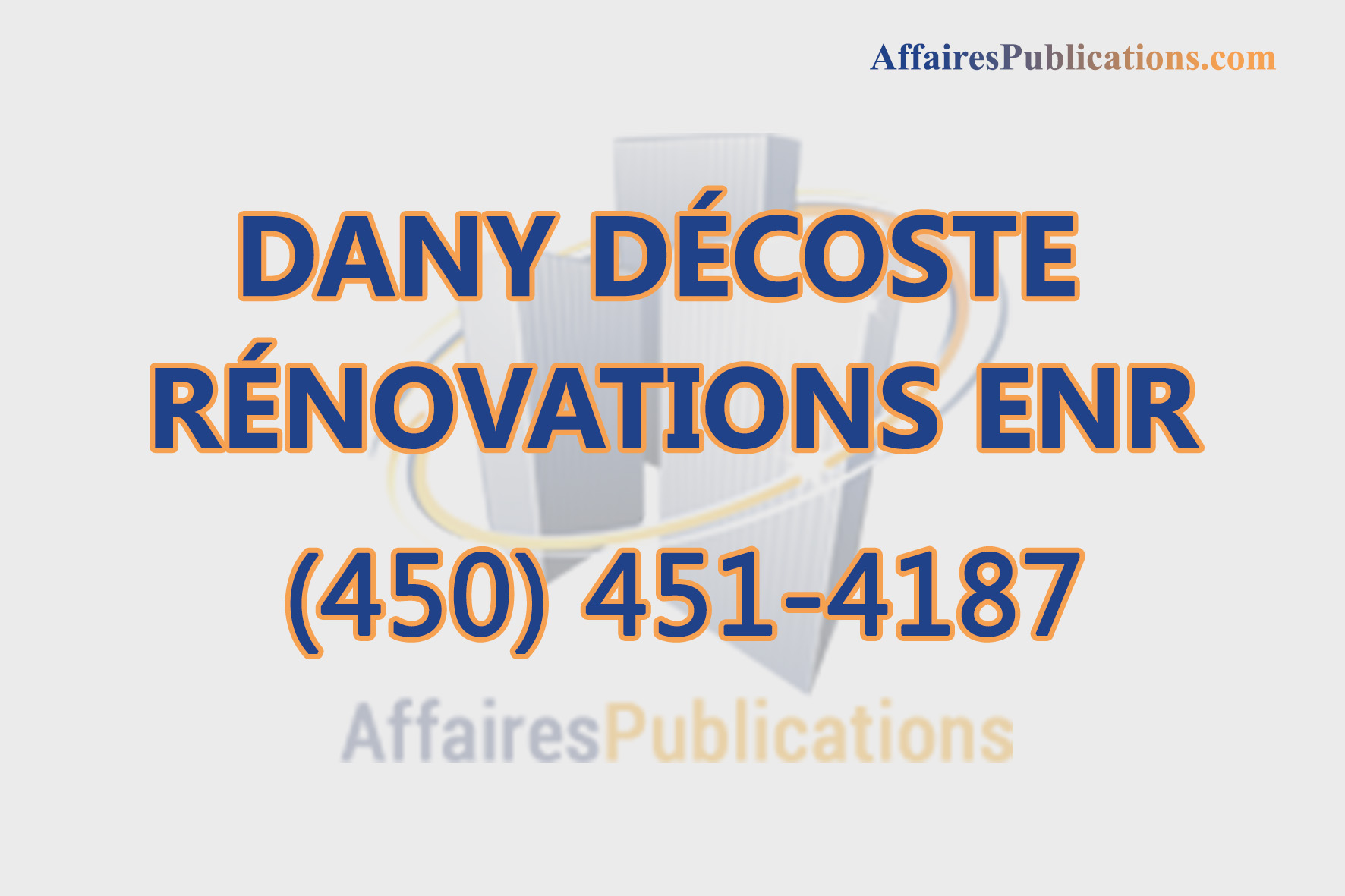 DANY DÉCOSTE RÉNOVATIONS ENR