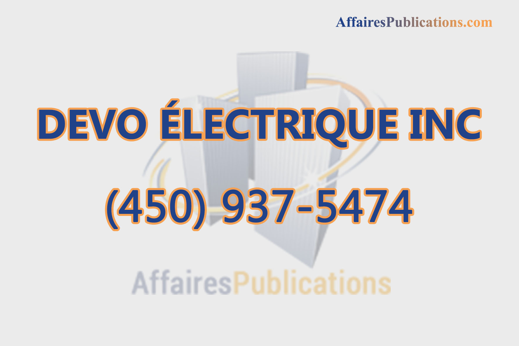 DEVO ÉLECTRIQUE INC