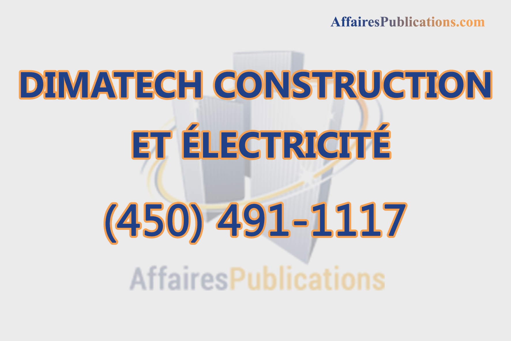 DIMATECH CONSTRUCTION ET ÉLECTRICITÉ INC