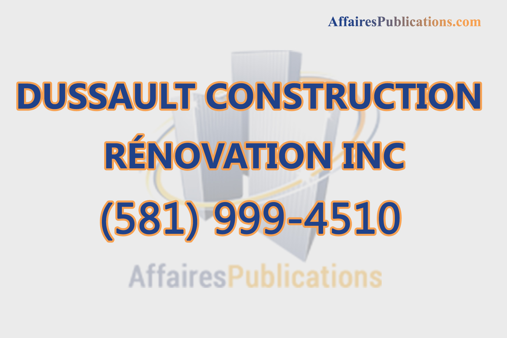 DUSSAULT CONSTRUCTION RÉNOVATION INC