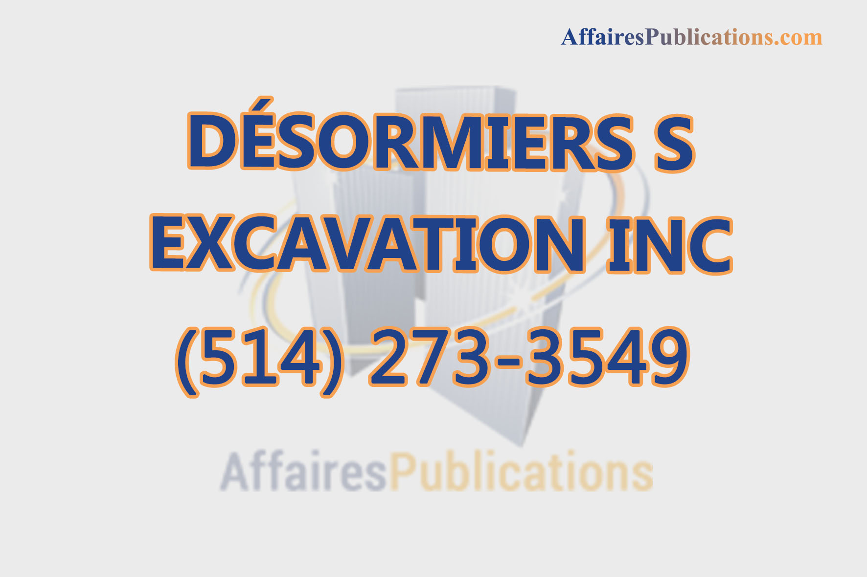 DÉSORMIERS S EXCAVATION INC