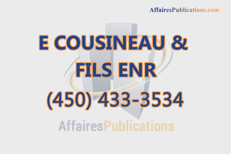 E COUSINEAU & FILS ENR