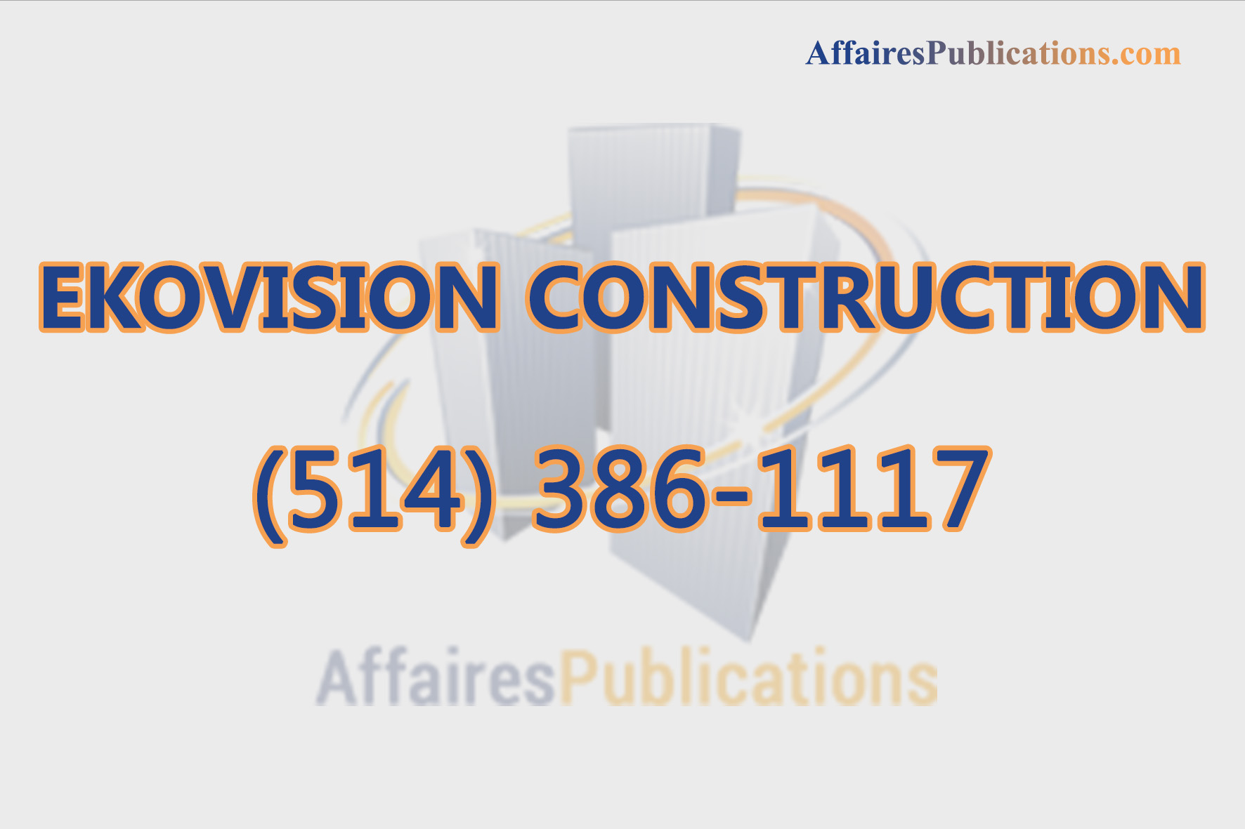 EKOVISION CONSTRUCTION INC