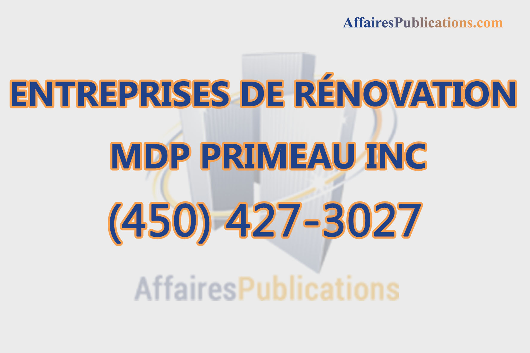 ENTREPRISES DE RÉNOVATION MDP PRIMEAU INC