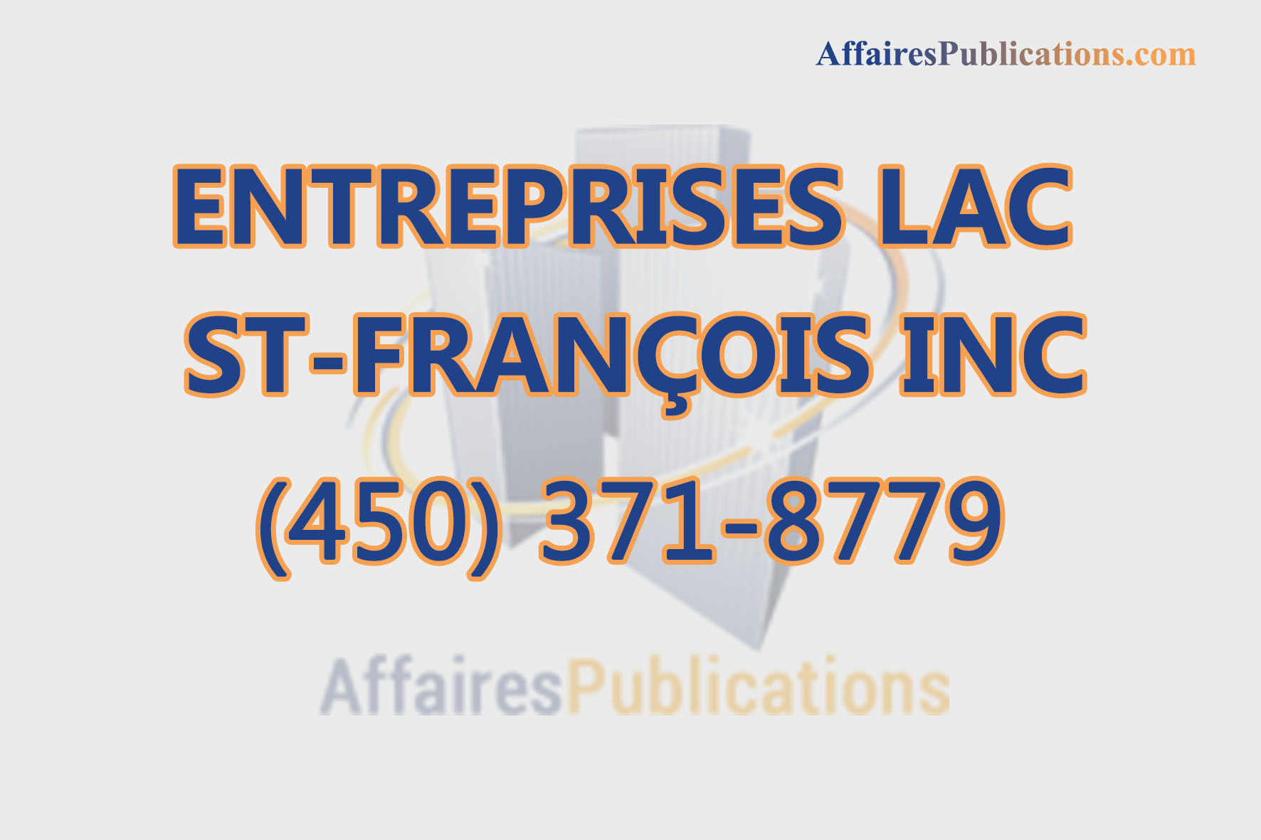 ENTREPRISES LAC ST-FRANÇOIS INC