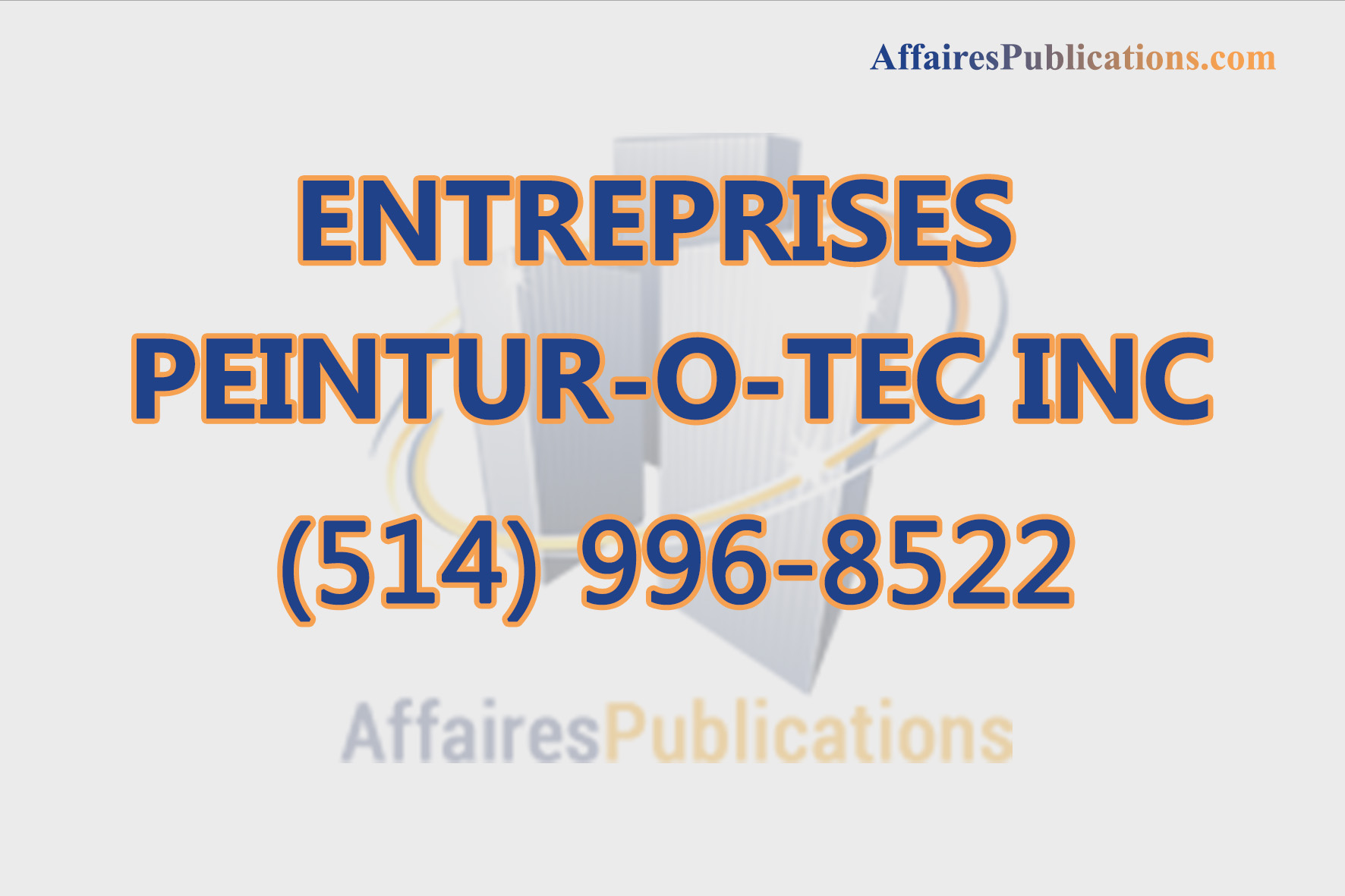 ENTREPRISES PEINTUR-O-TEC INC