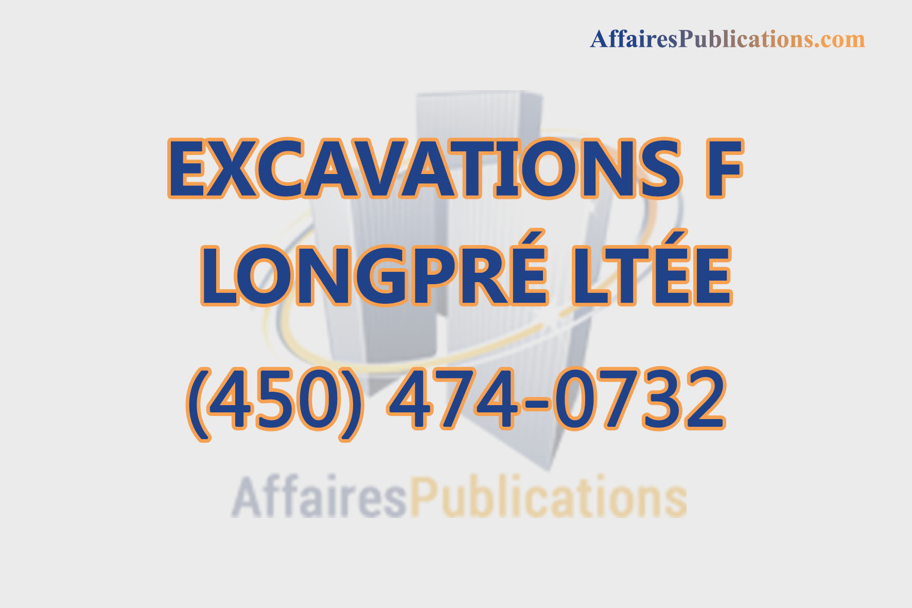 EXCAVATIONS F LONGPRÉ LTÉE