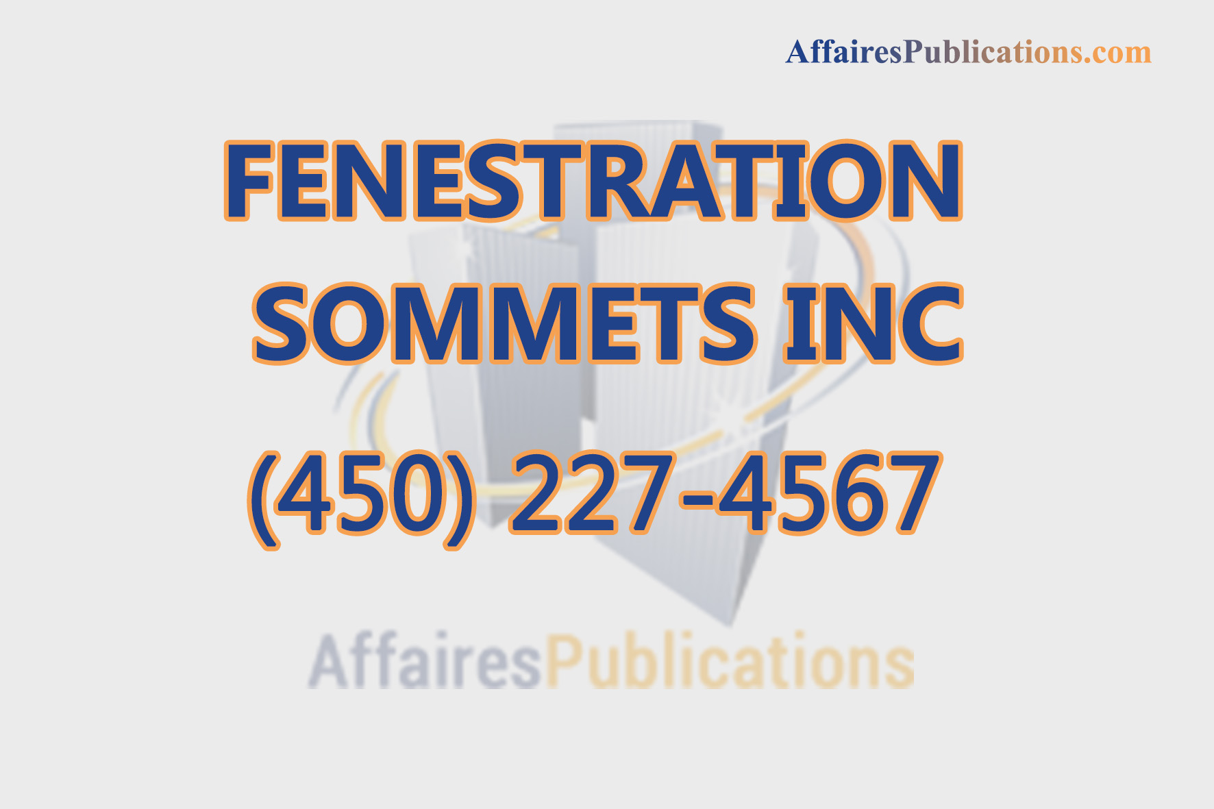 FENESTRATION SOMMETS INC