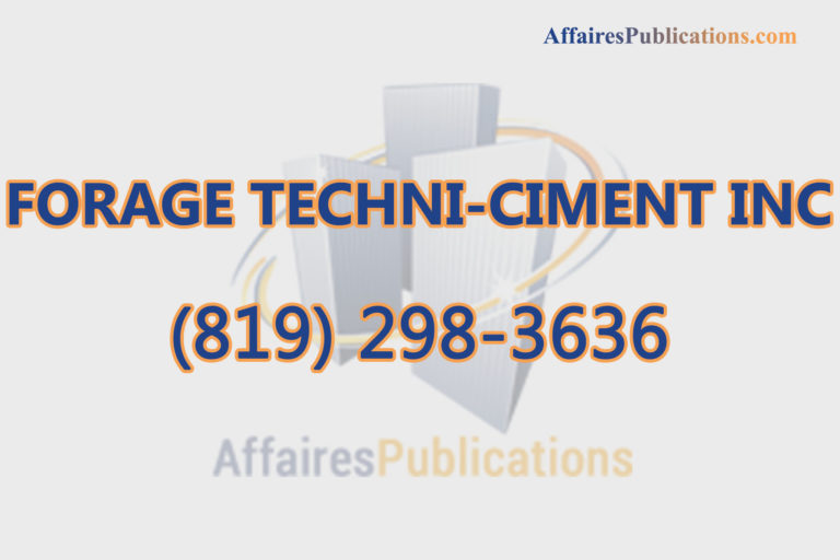 FORAGE TECHNI-CIMENT INC