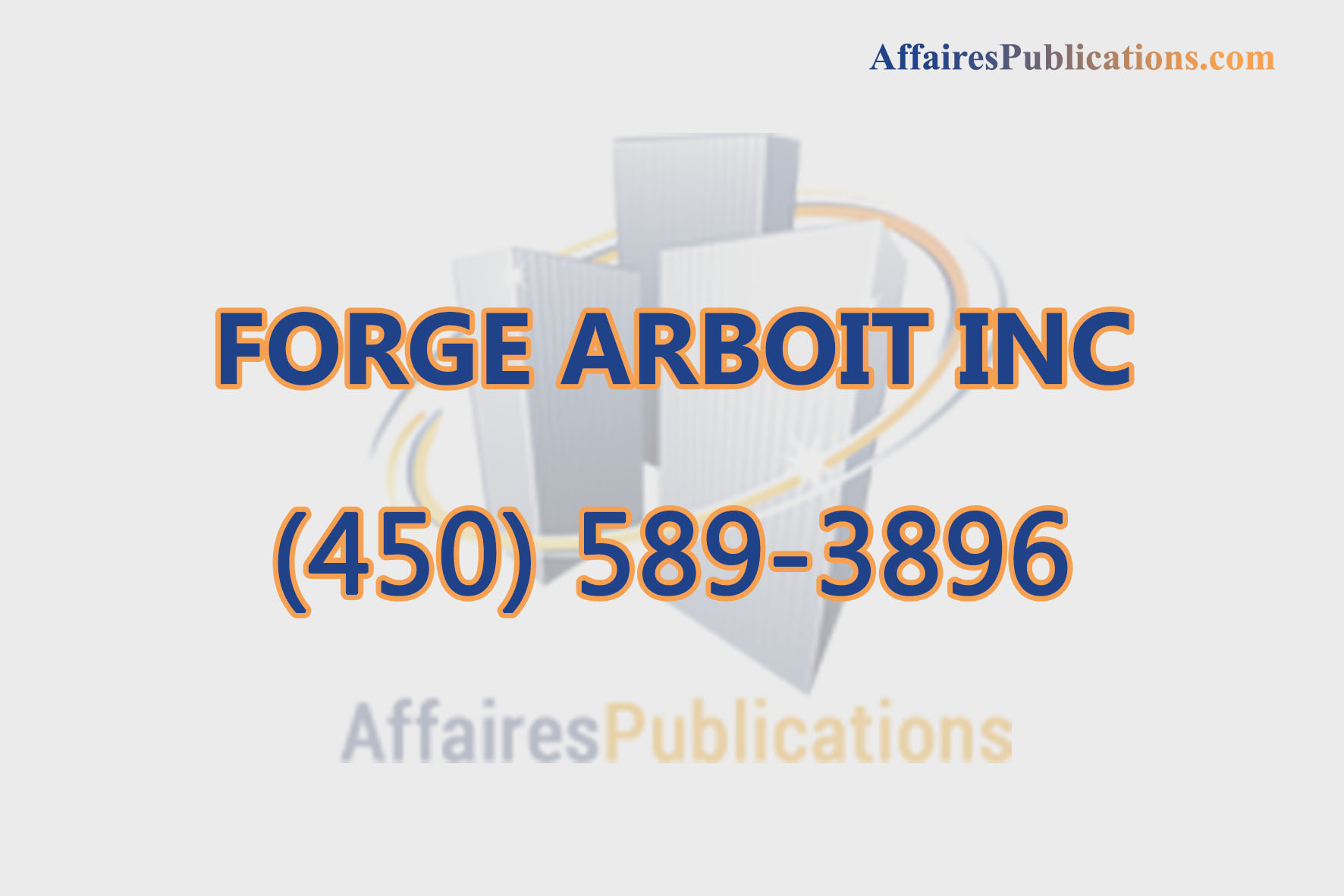 FORGE ARBOIT INC