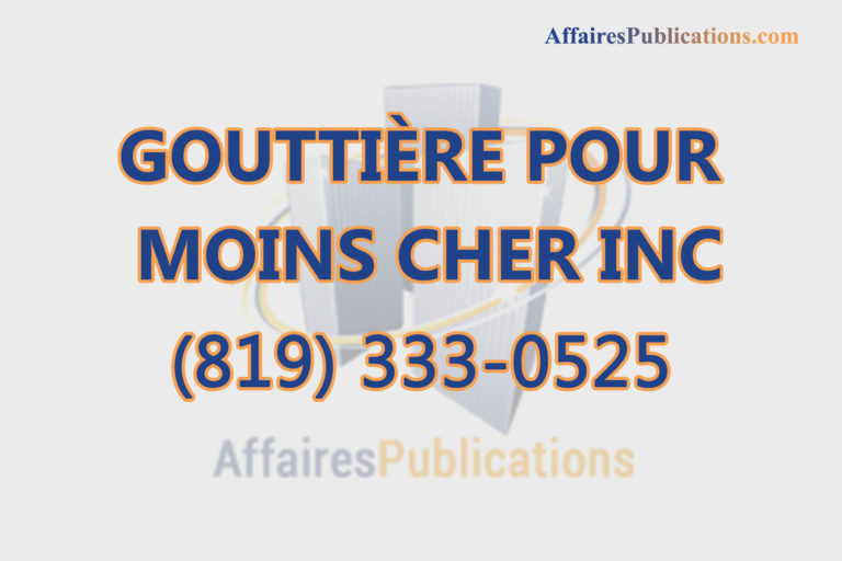 GOUTTIÈRE POUR MOINS CHER