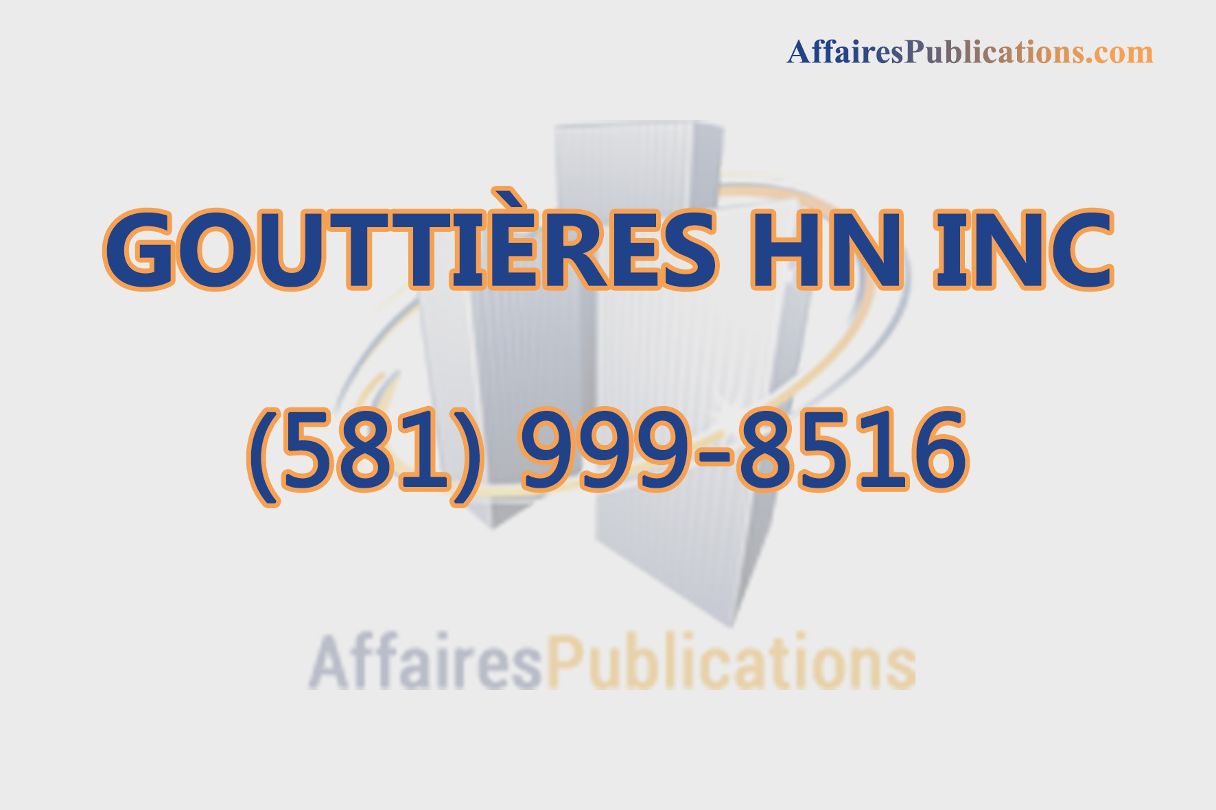 GOUTTIÈRES HN INC