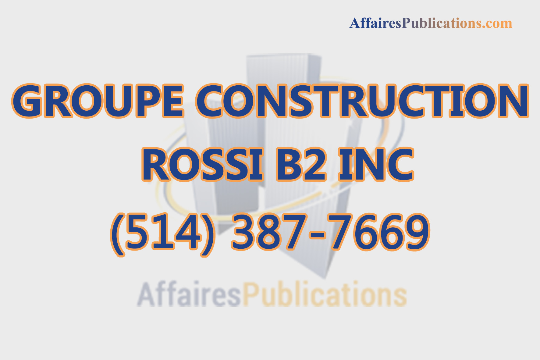 GROUPE CONSTRUCTION ROSSI B2