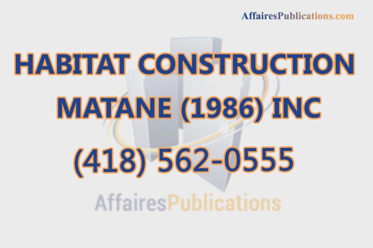 HABITAT CONSTRUCTION MATANE (1986) INC
