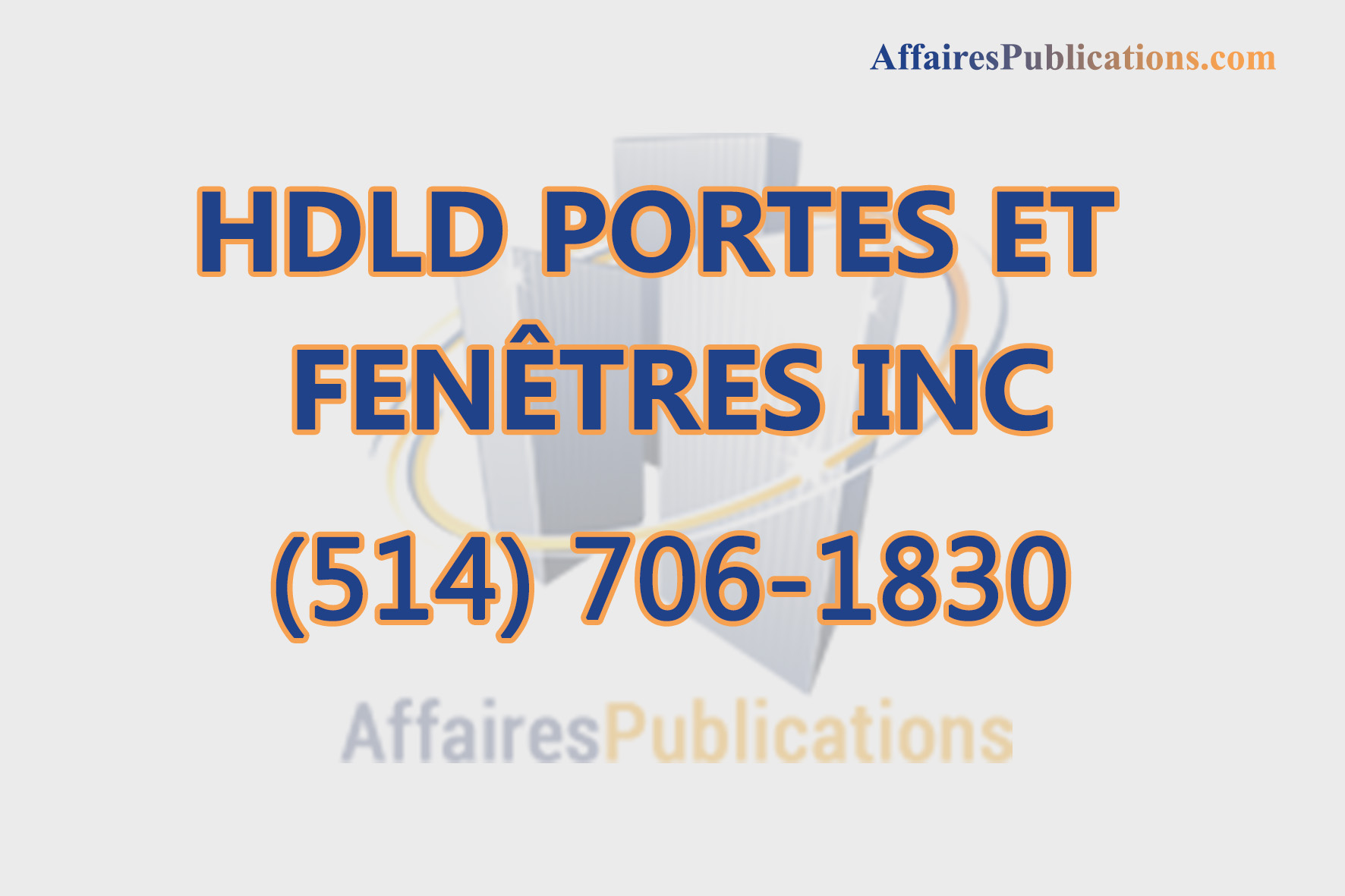 HDLD PORTES ET FENÊTRES INC