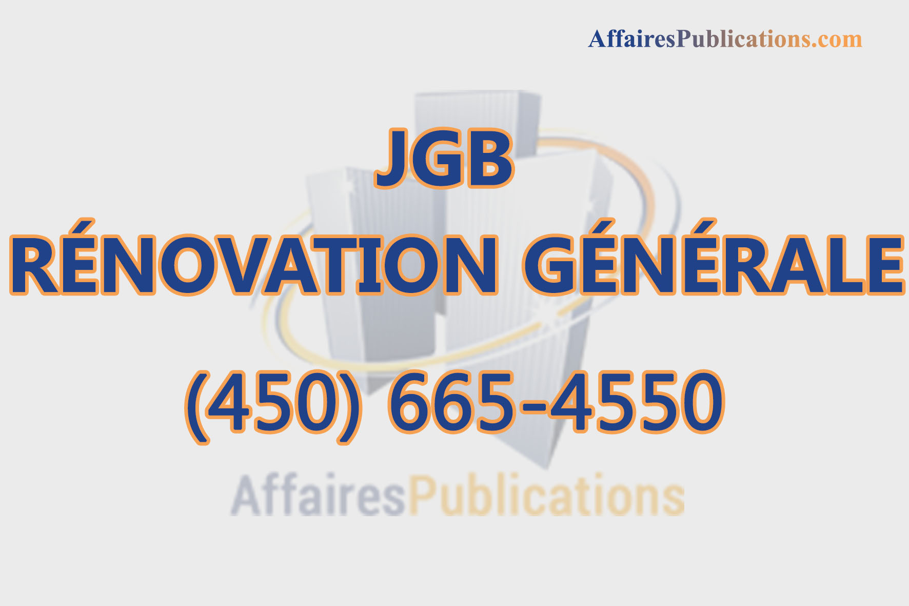 JGB RÉNOVATION GÉNÉRALE