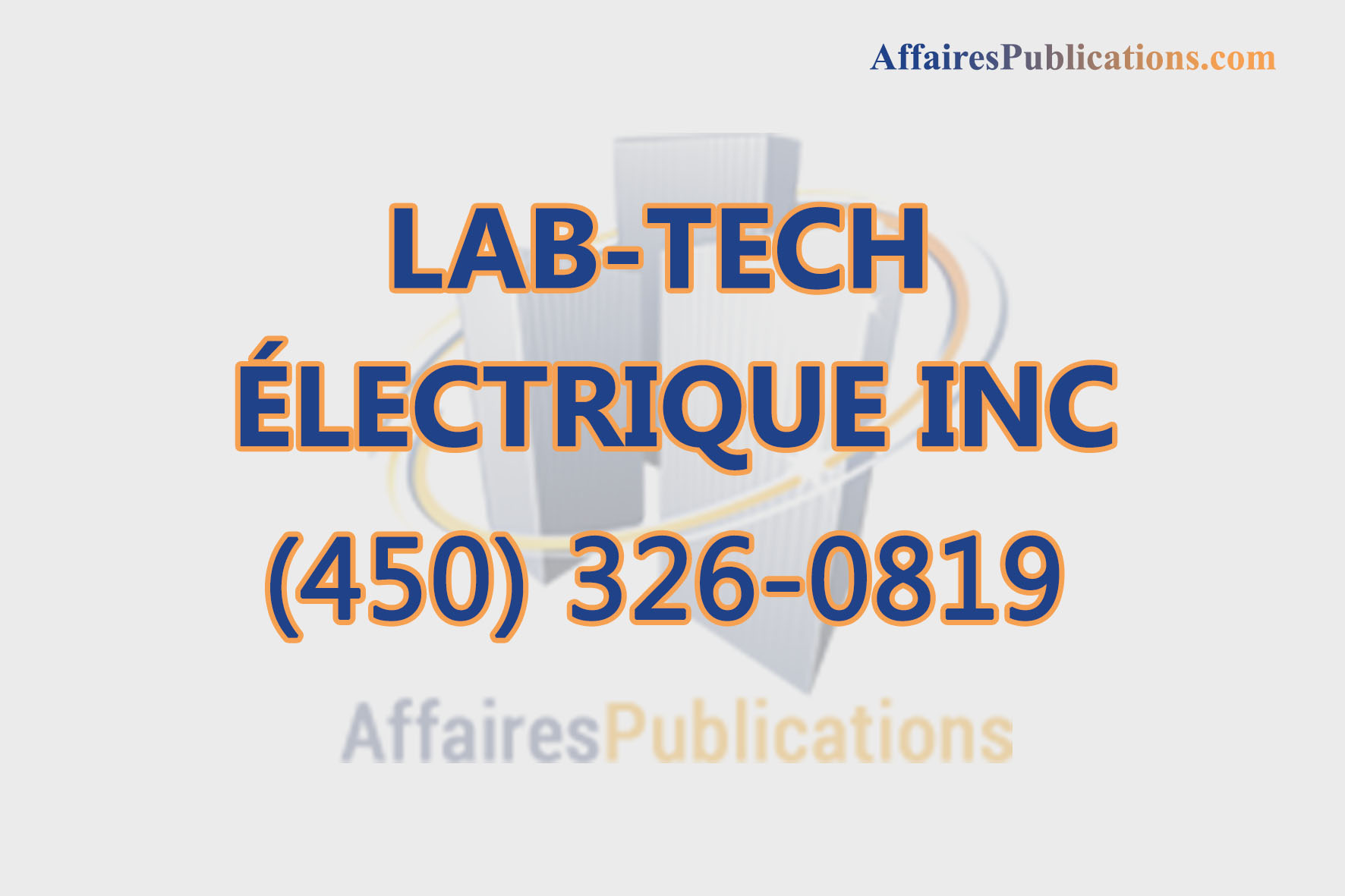 LAB-TECH ÉLECTRIQUE INC