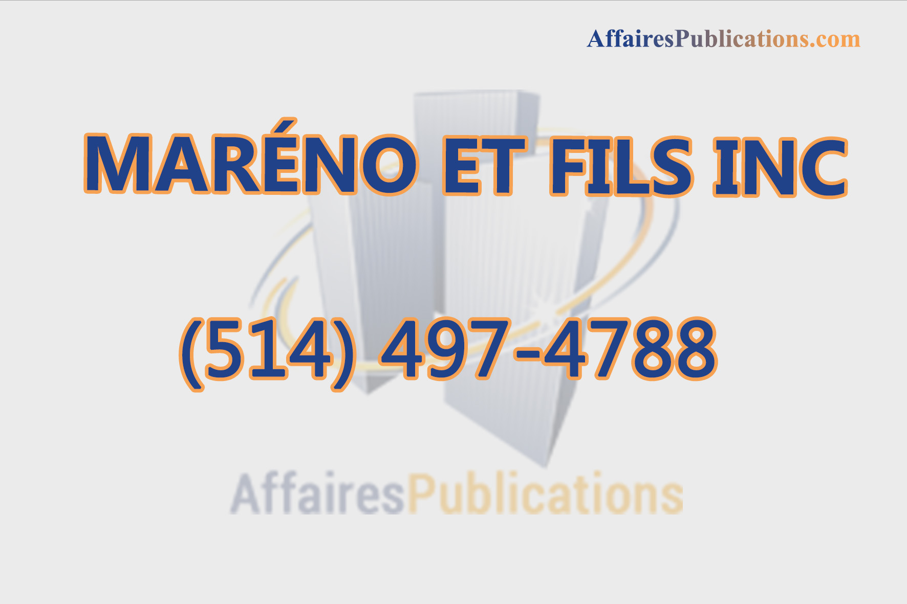 MARÉNO ET FILS INC