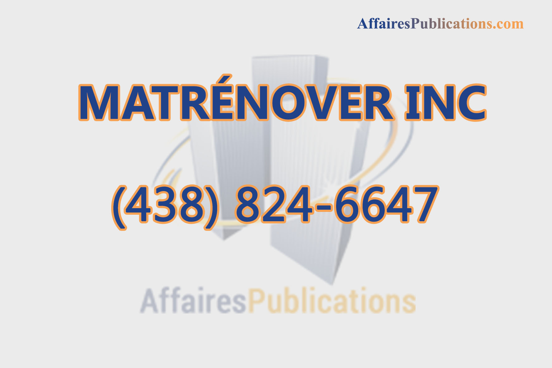 MATRÉNOVER INC