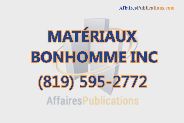 MATÉRIAUX BONHOMME INC