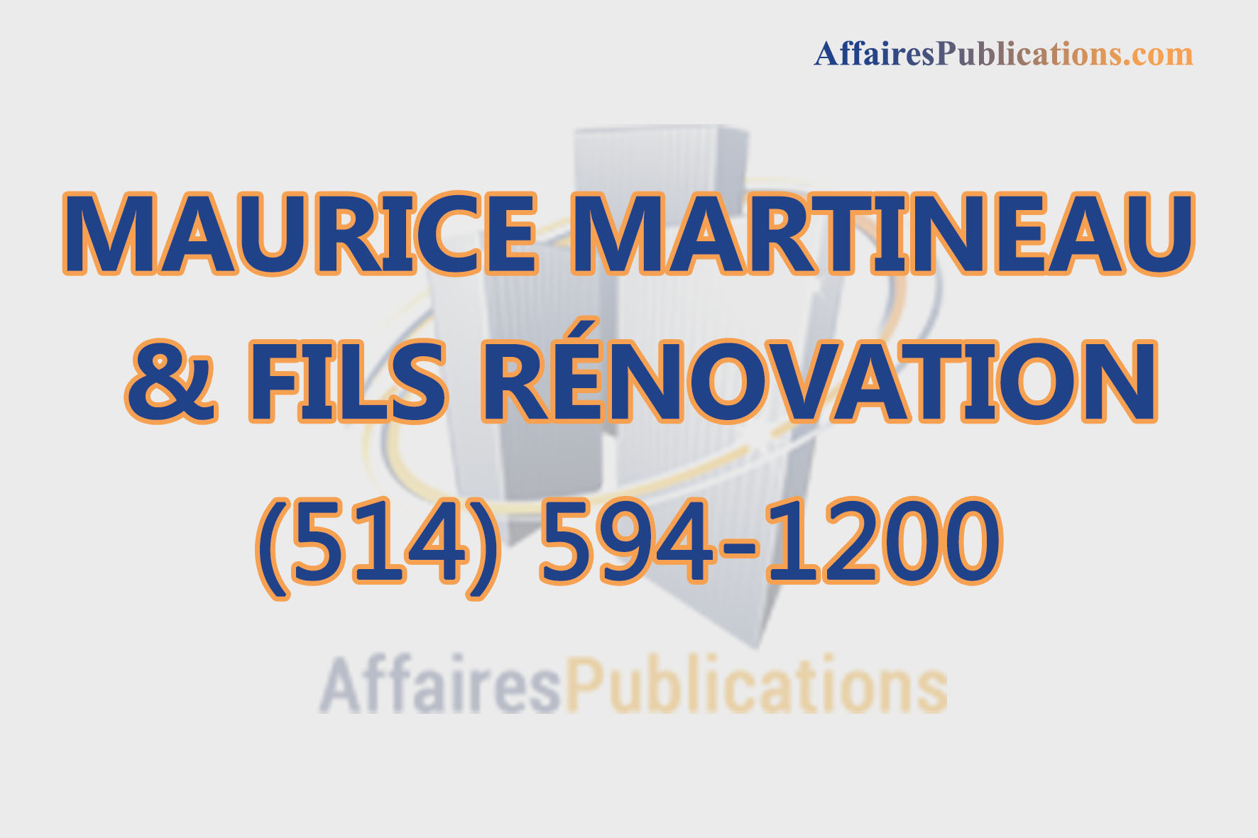 MAURICE MARTINEAU & FILS RÉNOVATION INC
