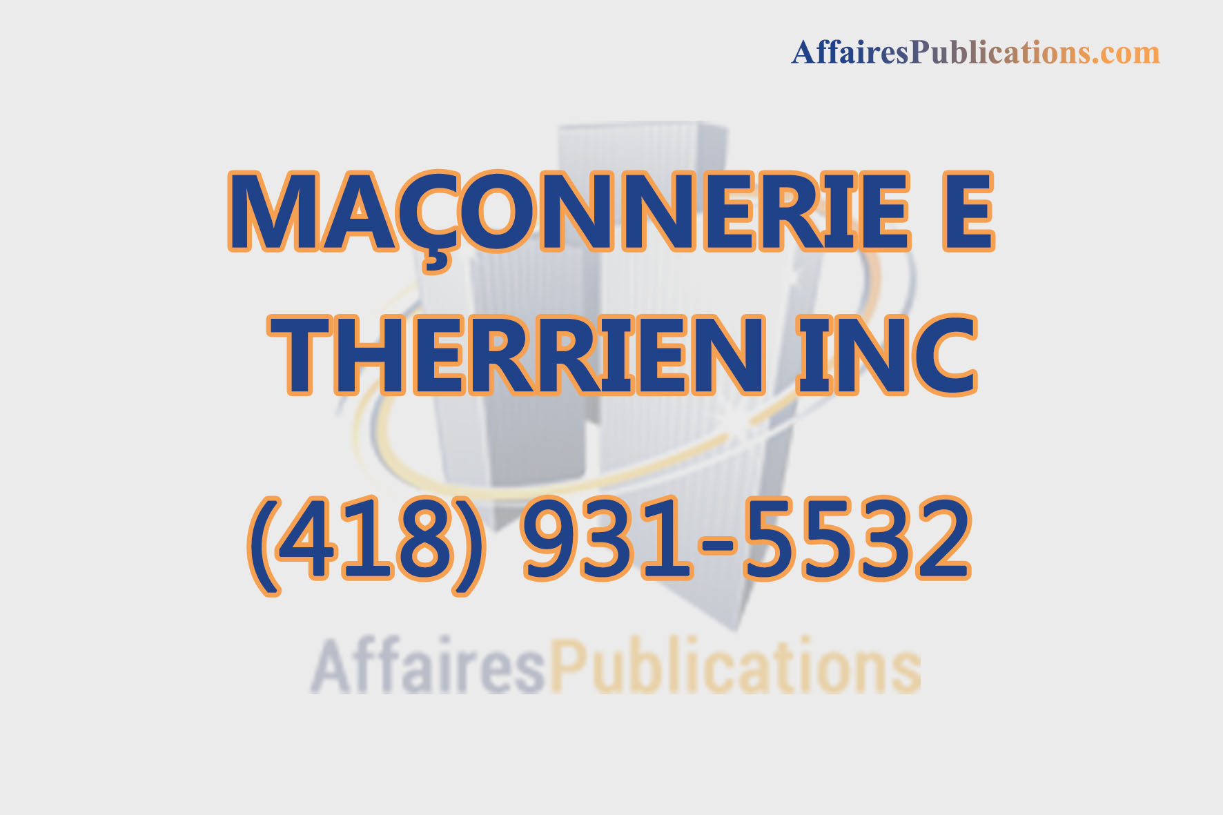 MAÇONNERIE E THERRIEN INC