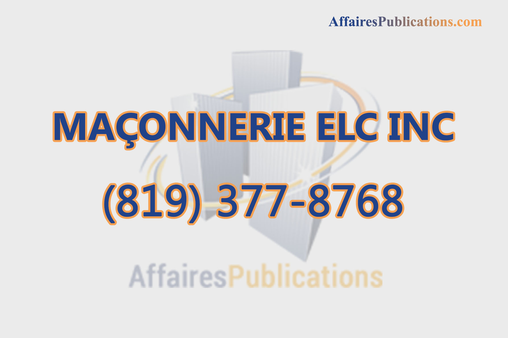 MAÇONNERIE ELC INC