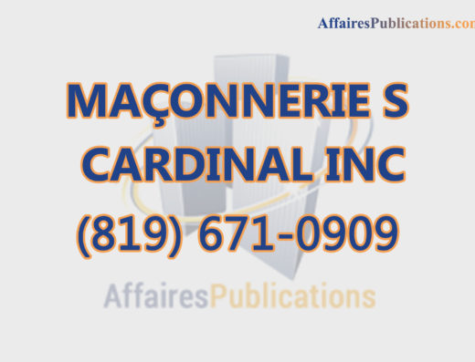 MAÇONNERIE S CARDINAL INC