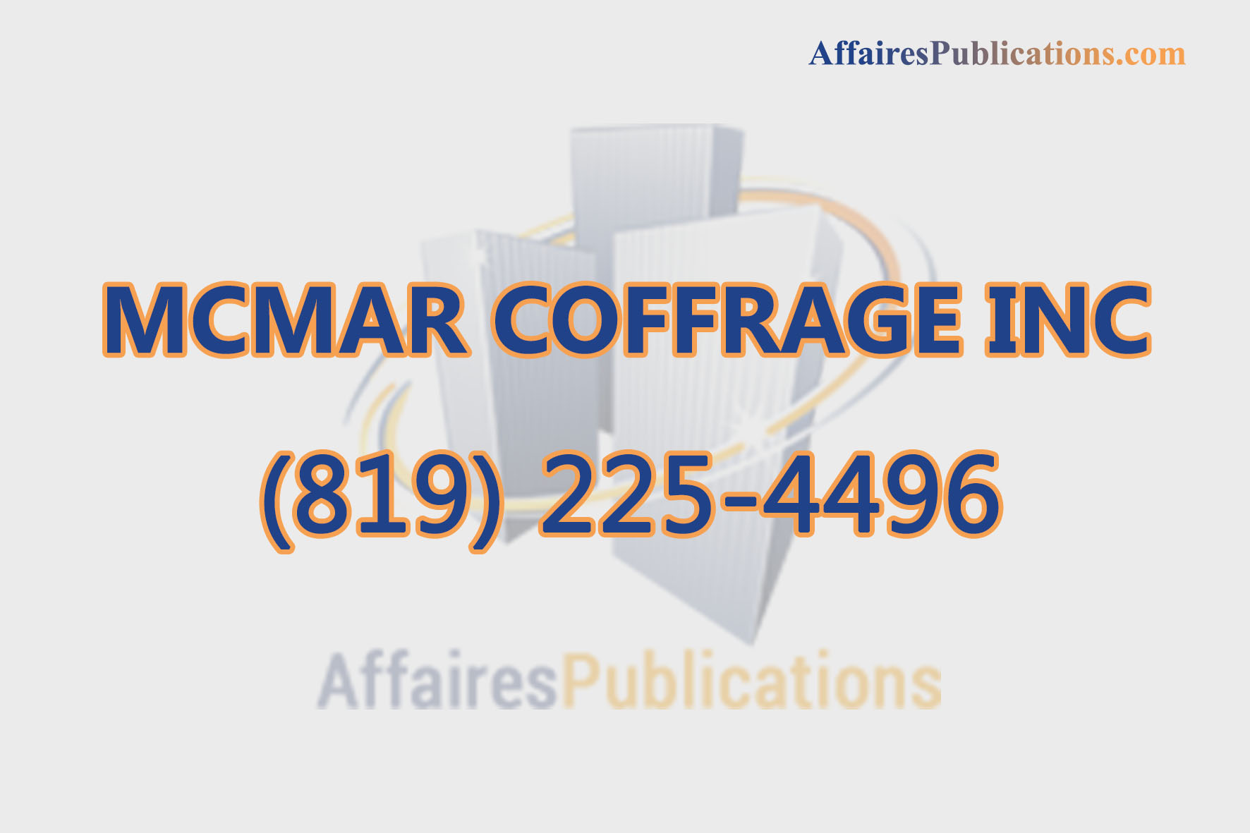 MCMAR COFFRAGE INC