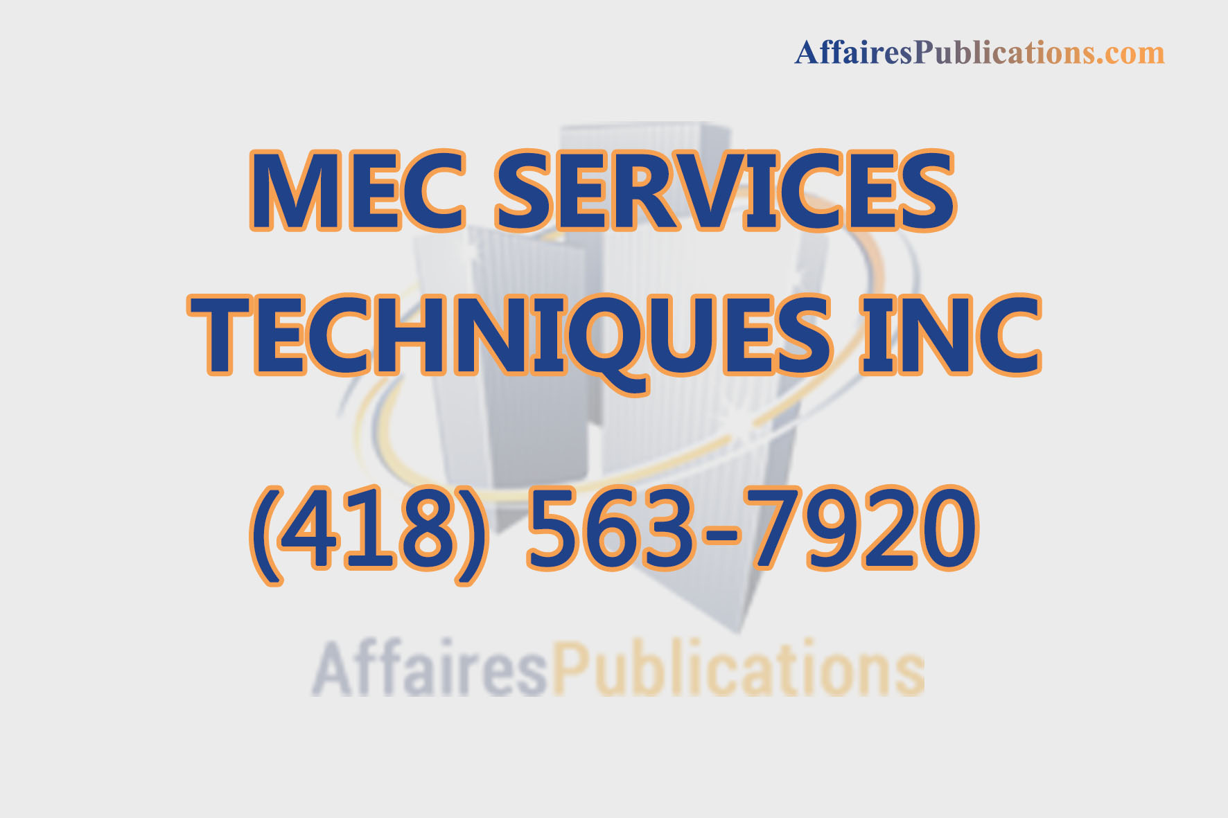 MEC SERVICES TECHNIQUES INC