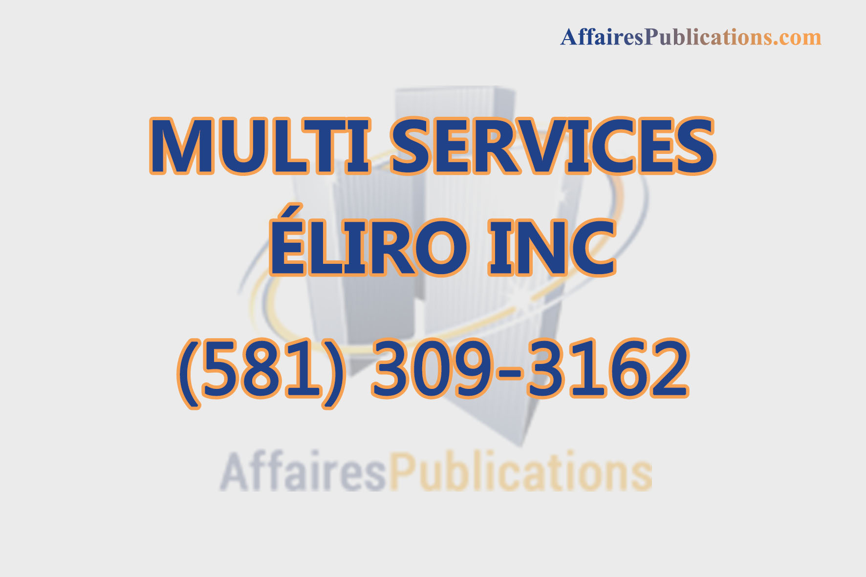 MULTI SERVICES ÉLIRO INC