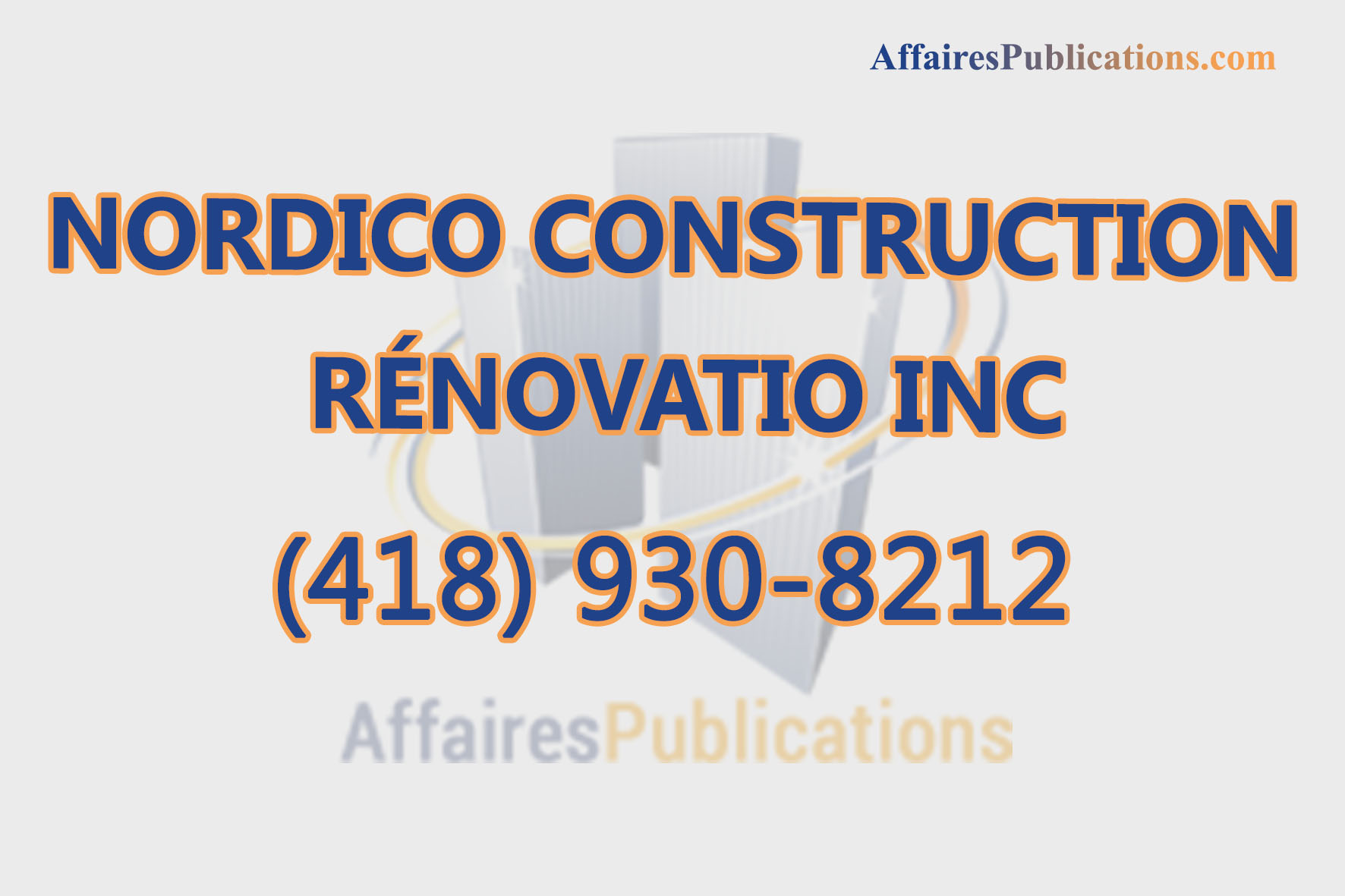 NORDICO CONSTRUCTION RÉNOVATIO INC