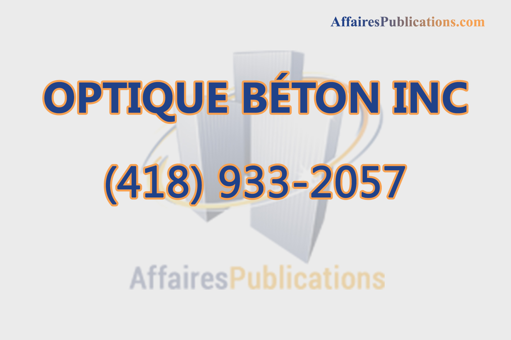 OPTIQUE BÉTON INC
