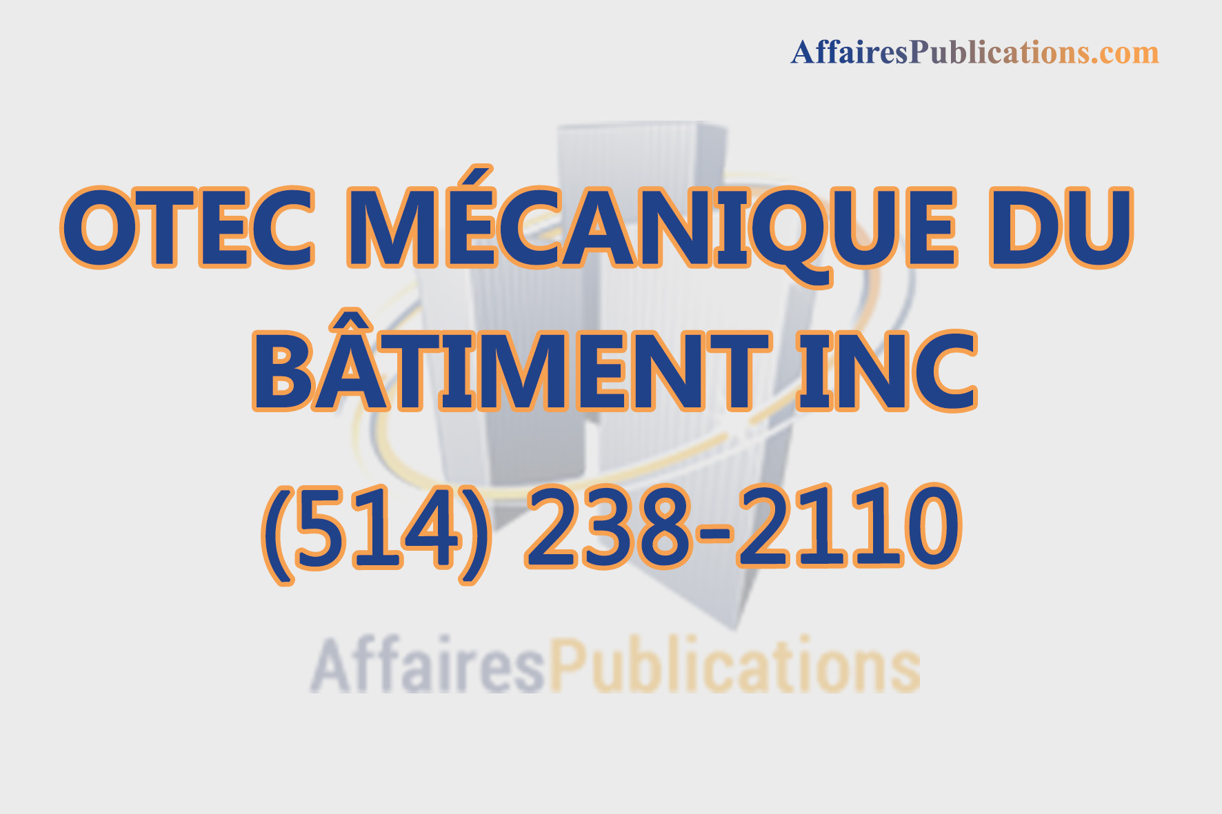 OTEC MÉCANIQUE DU BÂTIMENT INC