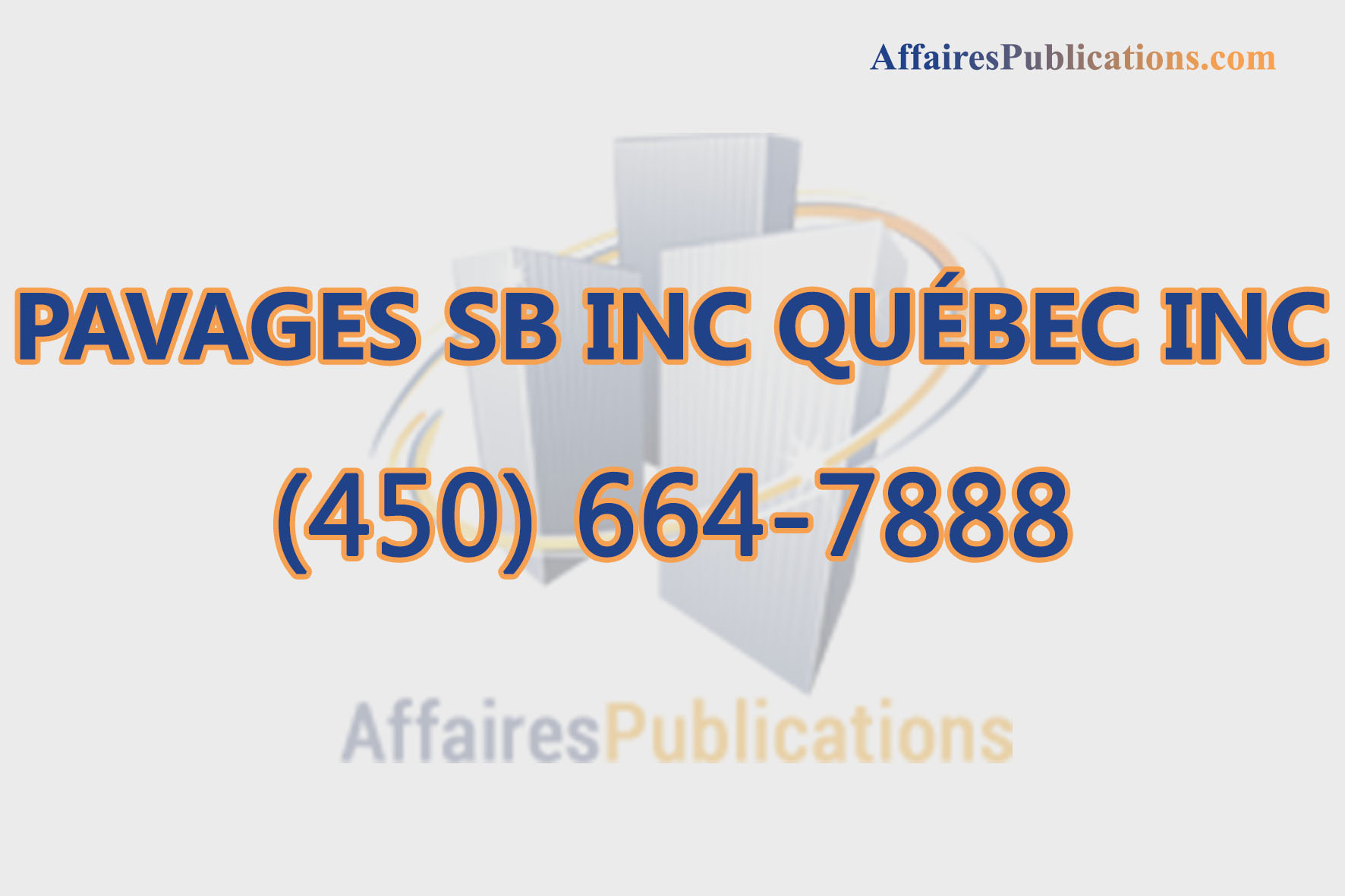 PAVAGES SB INC QUÉBEC INC