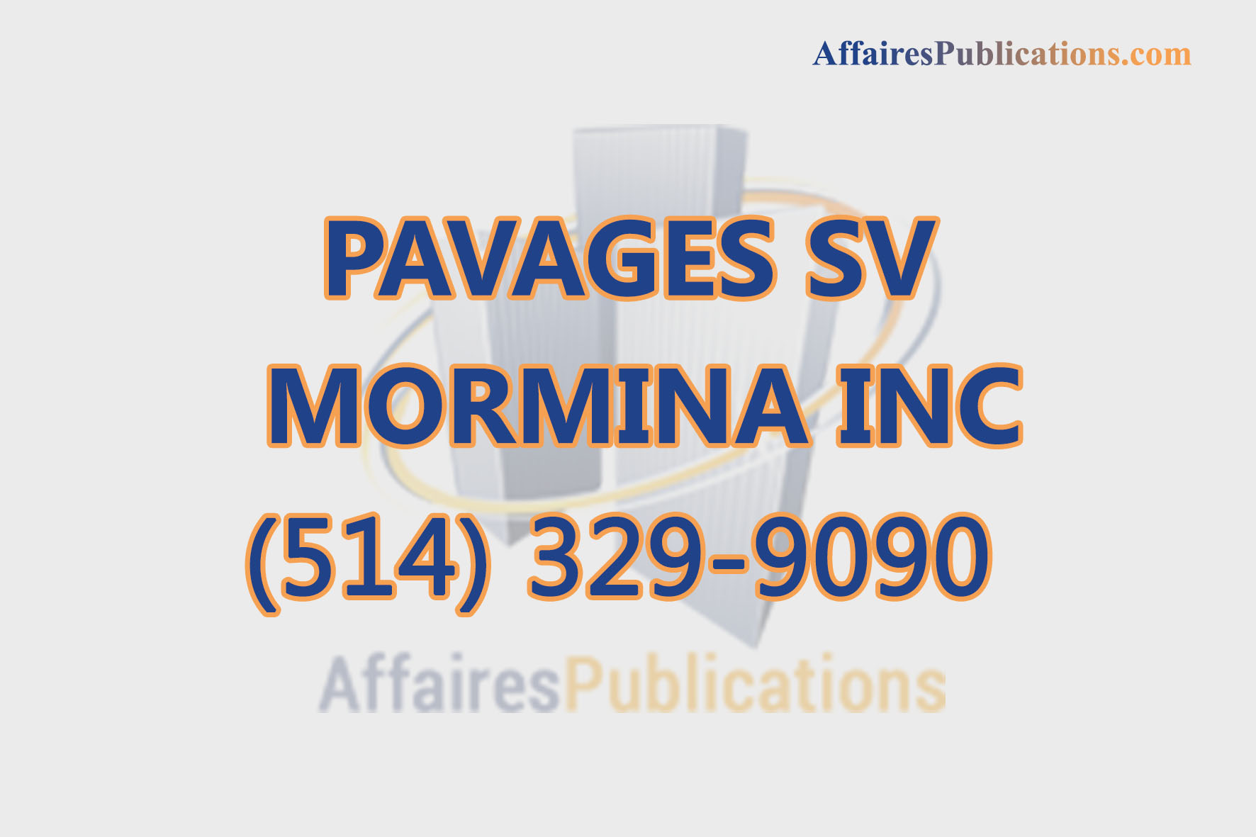 PAVAGES SV MORMINA INC