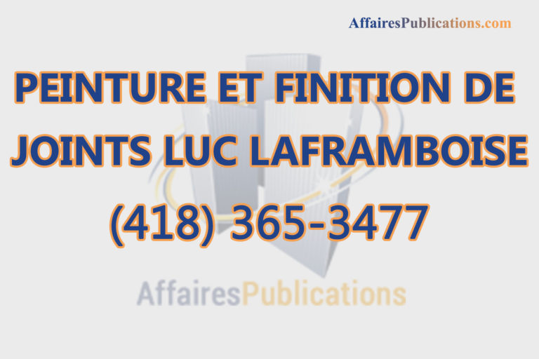 PEINTURE ET FINITION DE JOINTS LUC LAFRAMBOISE