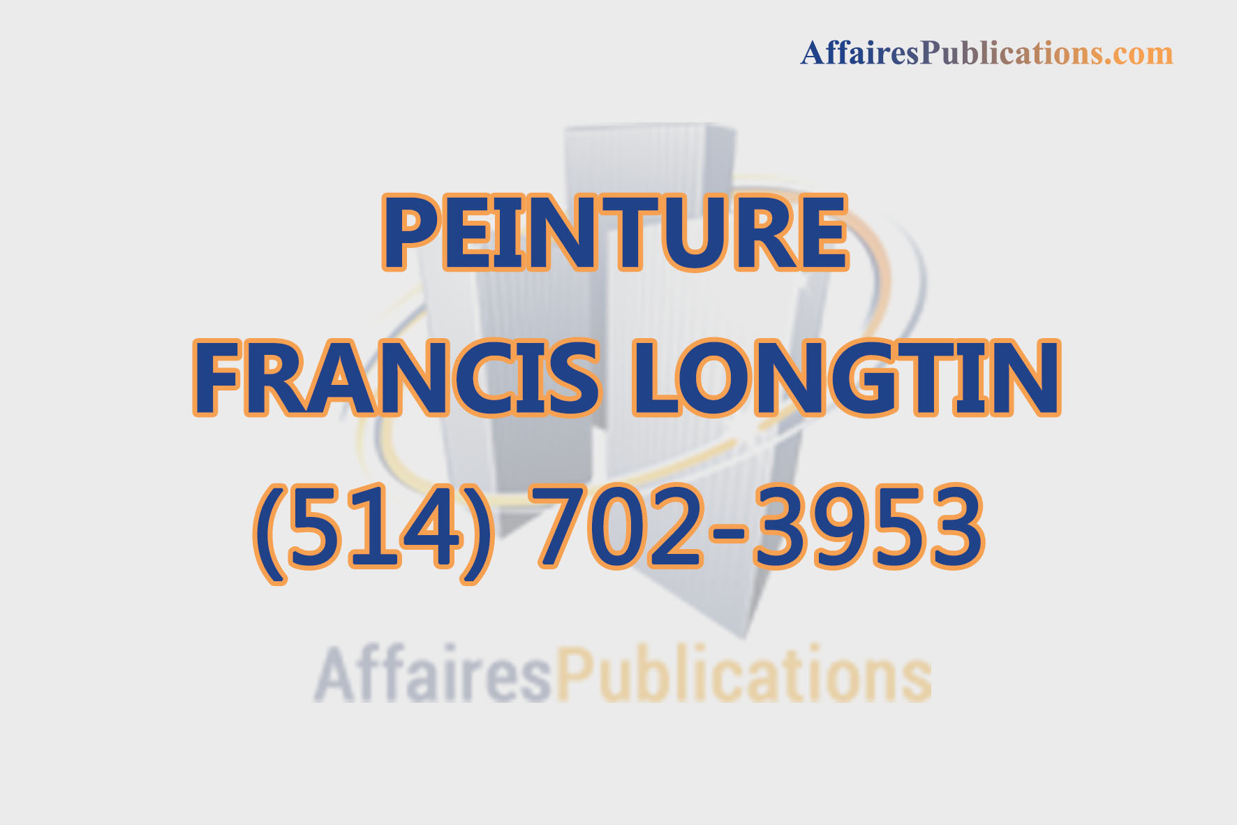PEINTURE FRANCIS LONGTIN