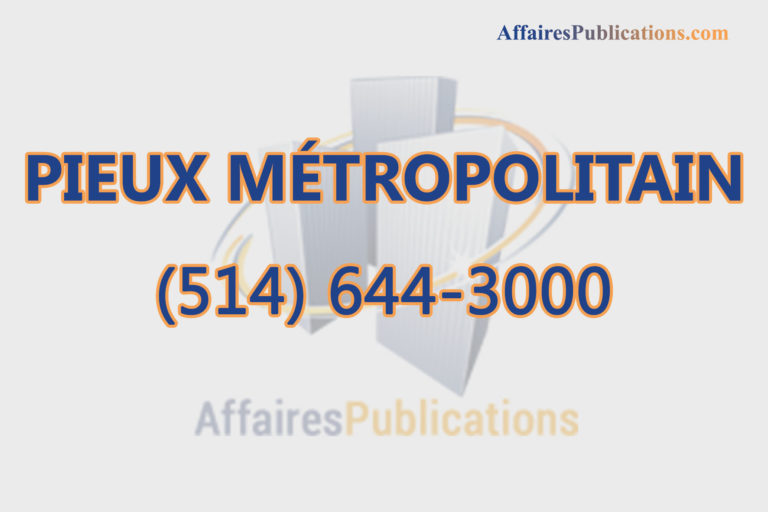 PIEUX MÉTROPOLITAIN INC
