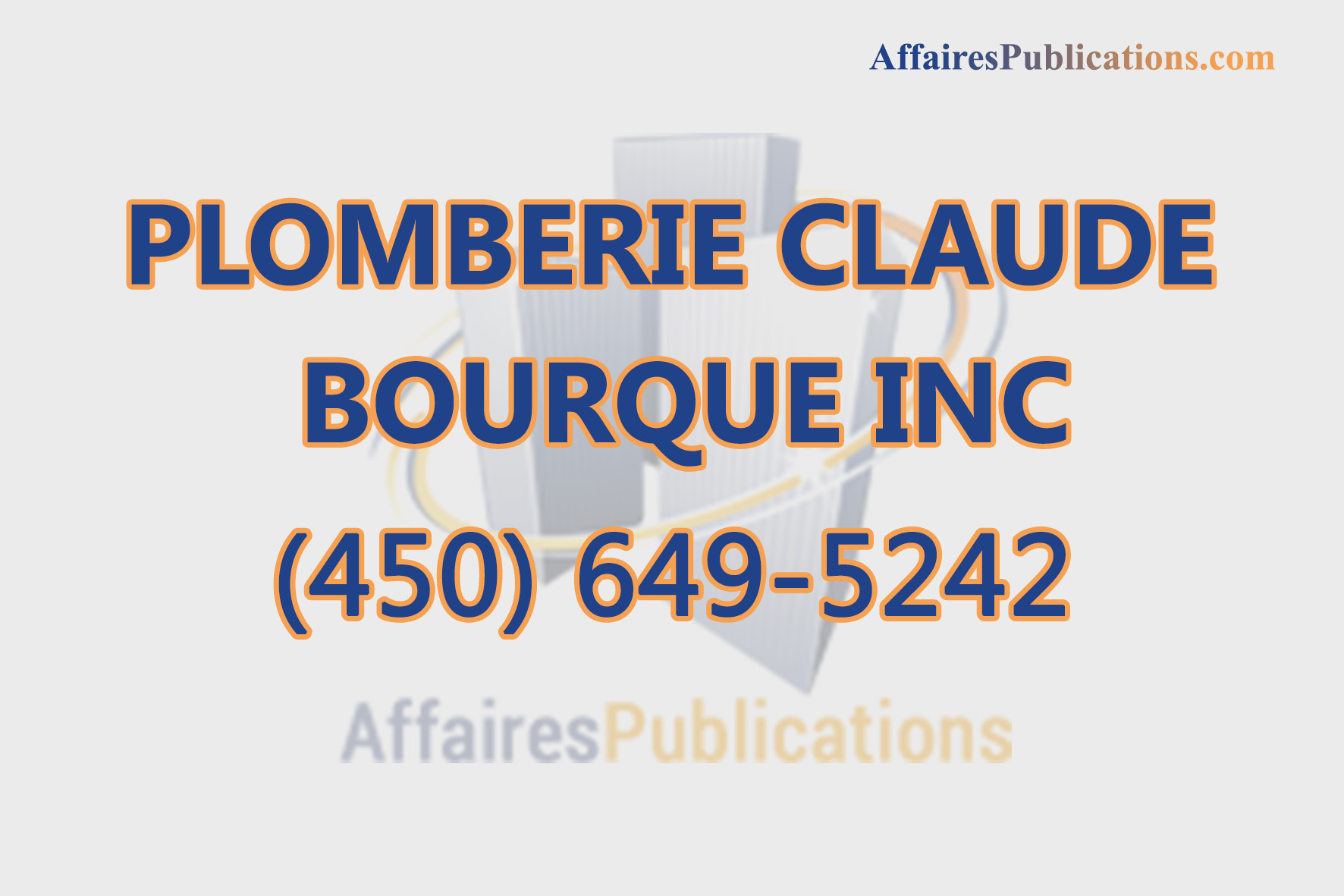 PLOMBERIE CLAUDE BOURQUE INC