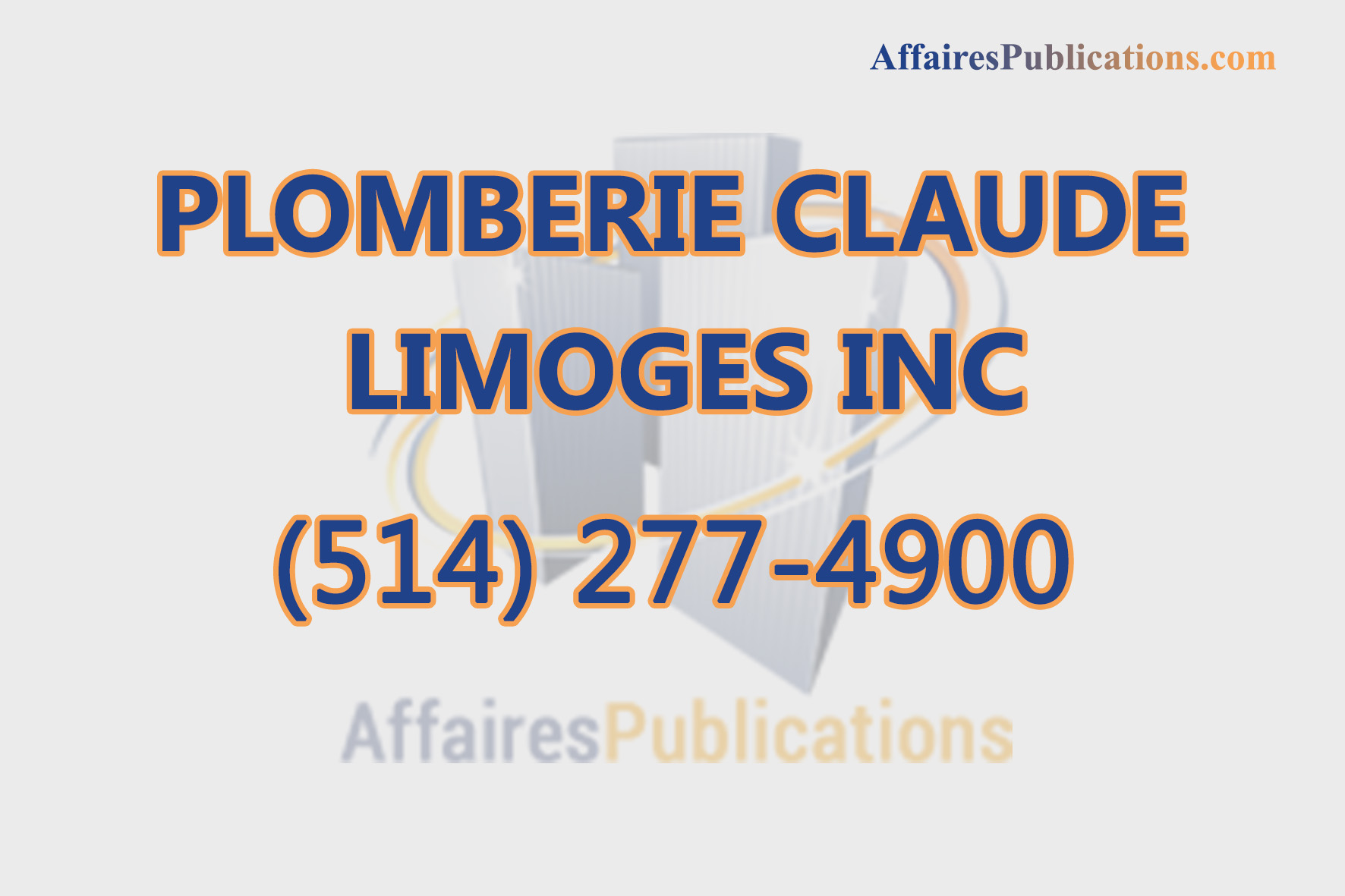 PLOMBERIE CLAUDE LIMOGES  INC