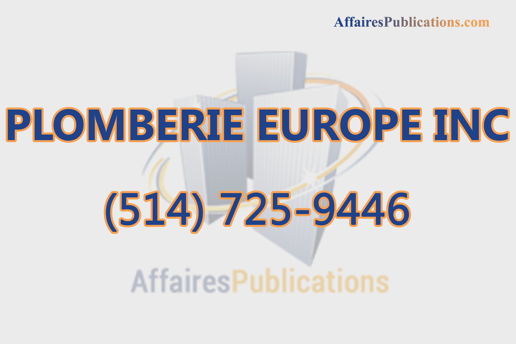 PLOMBERIE EUROPE INC