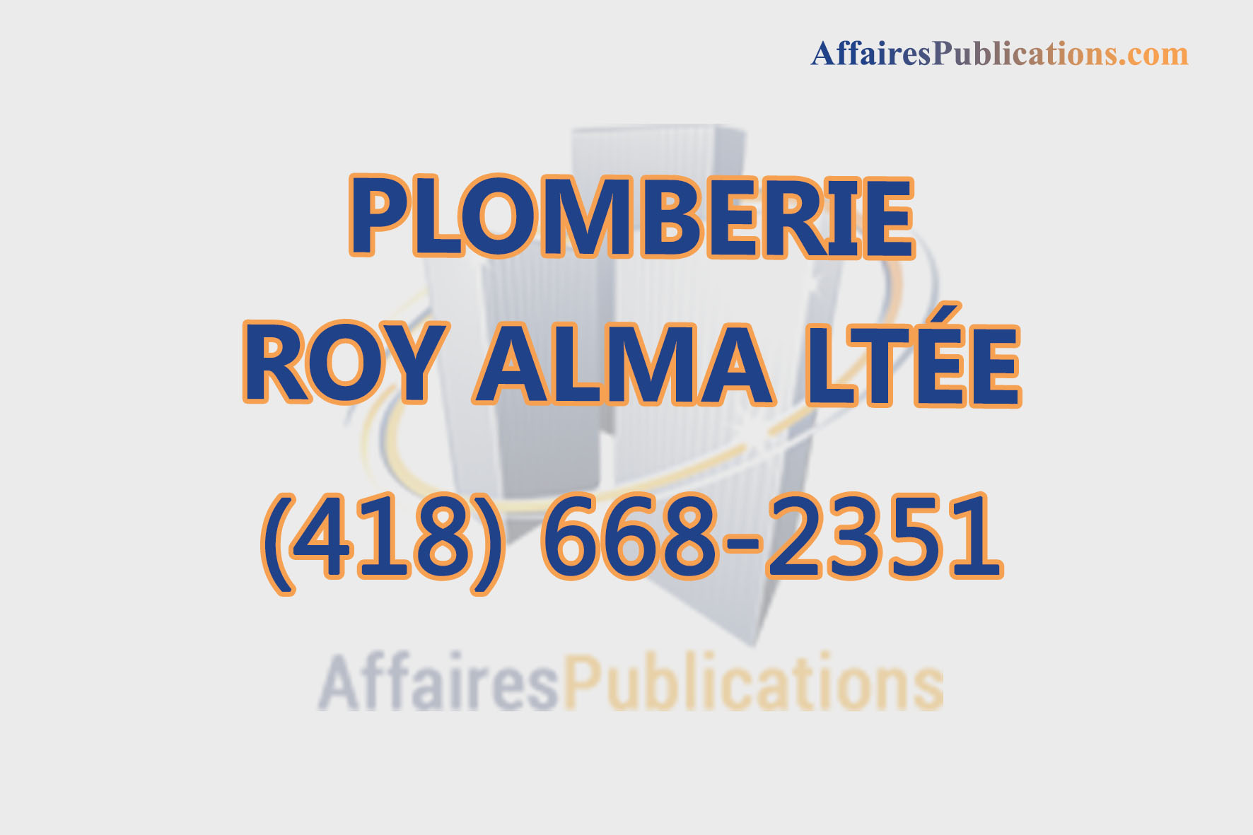 PLOMBERIE ROY ALMA LTÉE