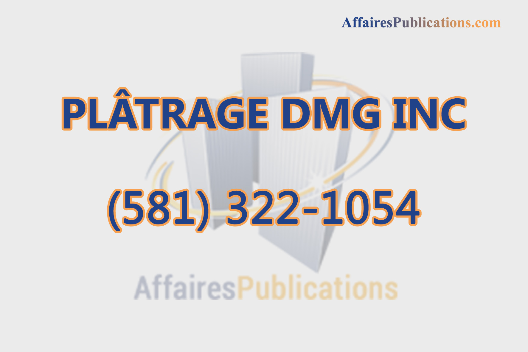 PLÂTRAGE DMG INC